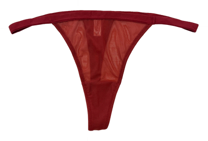 Mesh Thong with Elastic Waist, XS-2X