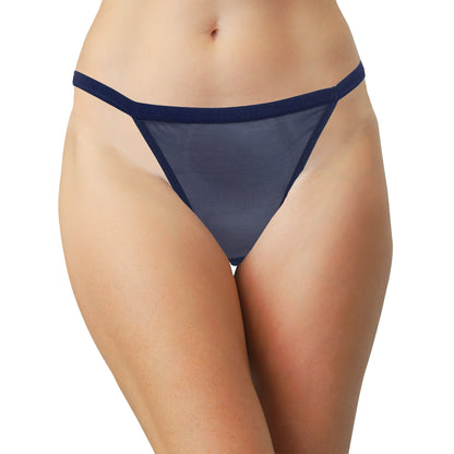 Mesh Thong with Elastic Waist, XS-2X