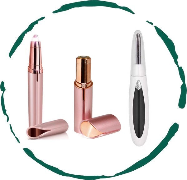 The Effortless Beauty Kit -Facial Hair Remover, Eyebrow Trimmer & Heated Eyelash Curler Set