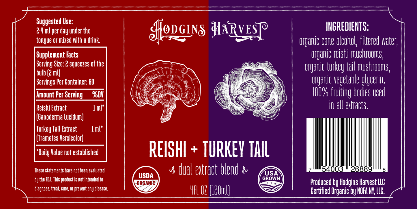 Reishi + Turkey Tail Dual Extract Tincture