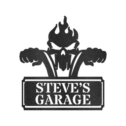 Garage Sign - Custom Metal Sign, Motorcycle Lover Gift, Gift For Father