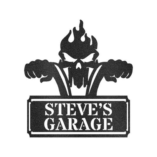 Garage Sign - Custom Metal Sign, Motorcycle Lover Gift, Gift For Father