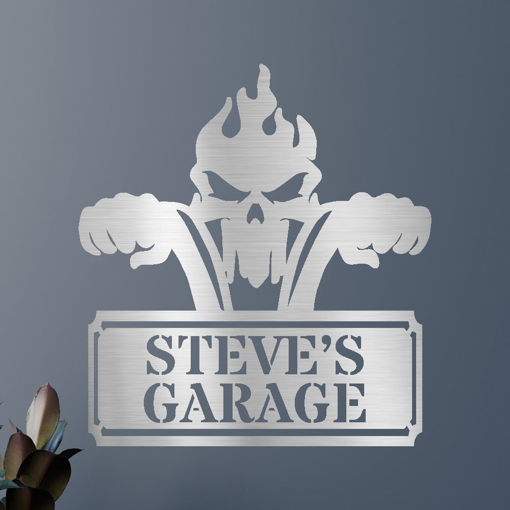 Garage Sign - Custom Metal Sign, Motorcycle Lover Gift, Gift For Father