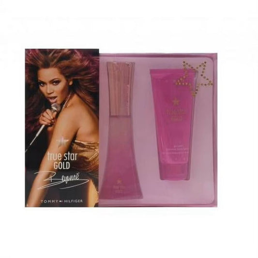 Beyonce True Star Gold 2 Pcs Set For Women: 2.5 Eau De Toilette Spray + 3.4 Body Women Lotion
