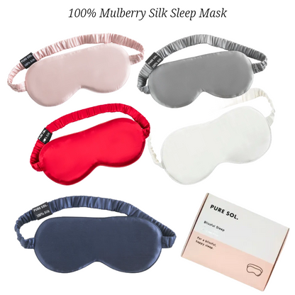 PURE SOL. Beauty Silk Sleep Eye Mask - Ivory