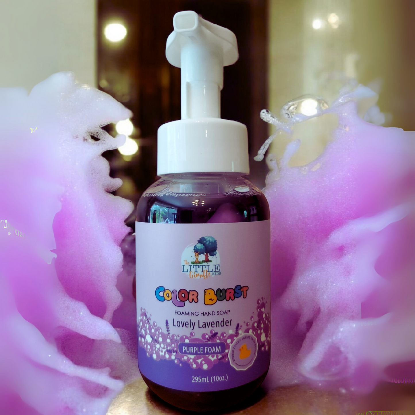 Non-toxic Colorful Foaming Hand Soap. Purple Foam/Lavender
