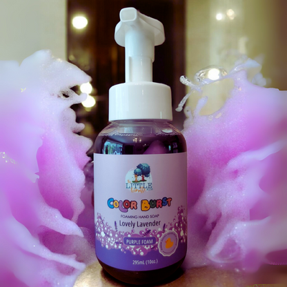 Non-toxic Colorful Foaming Hand Soap. Purple Foam/Lavender