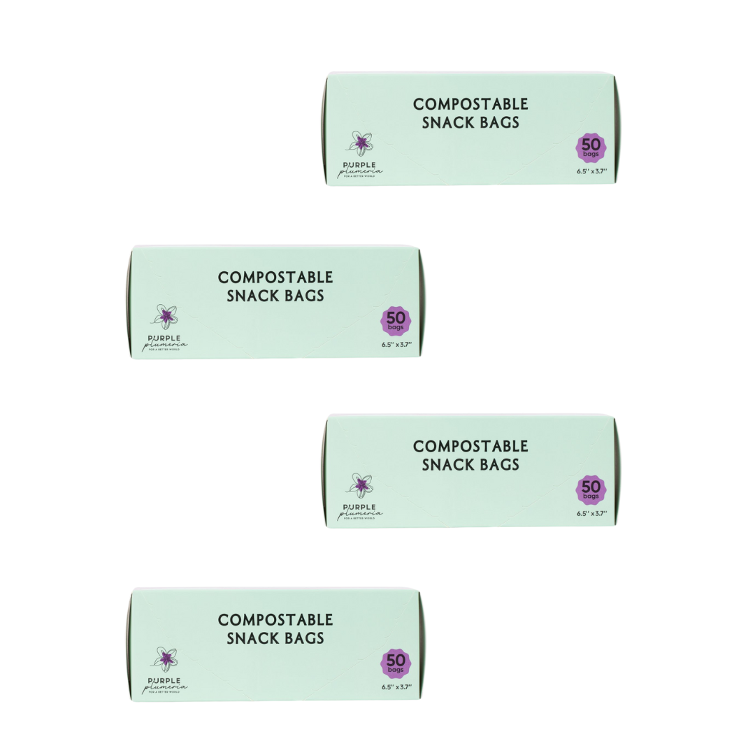 Compostable Resealable Bags. Eco-Friendly & Durable. Snack, Sandwich, Quart & Gallon Sizes