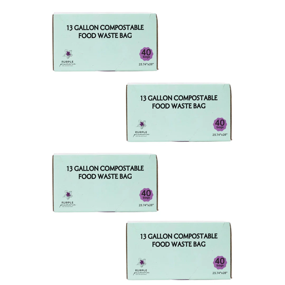Compostable Kitchen Garbage Bags – 13 Gallon & 3 Gallon Sizes. Durable & Leak Proof