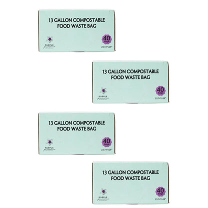 Compostable Kitchen Garbage Bags – 13 Gallon & 3 Gallon Sizes. Durable & Leak Proof