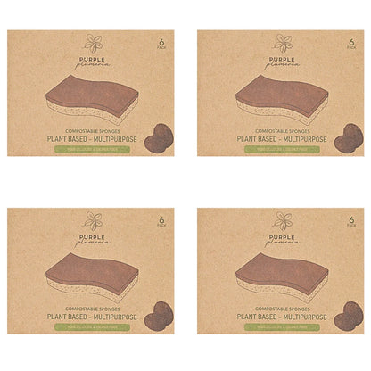 Compostable Dish Sponges: Plastic-Free & Eco-Friendly. Cellulose & Coconut fiber