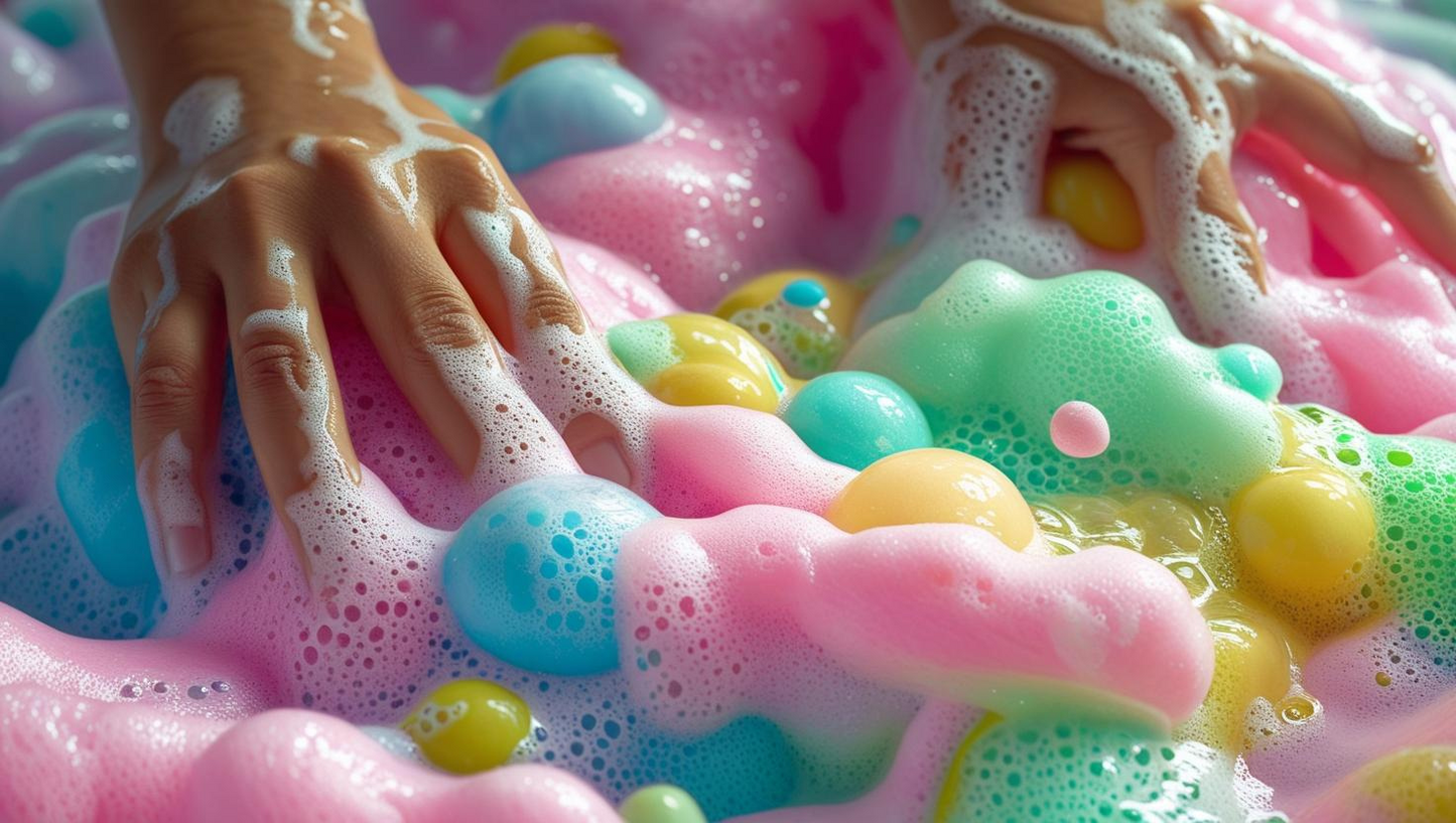 Non-toxic Colorful Foaming Hand Soap. Purple Foam/Lavender