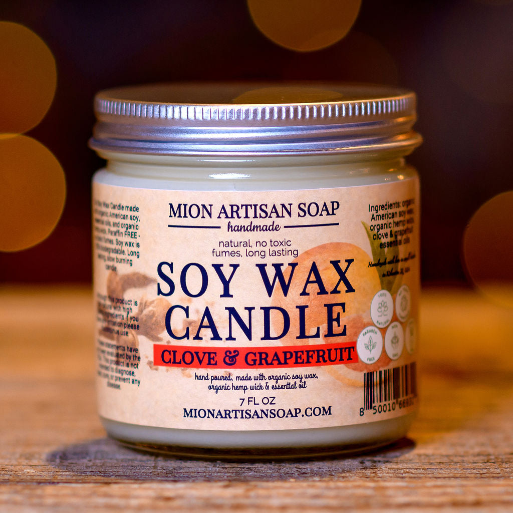 Clove and Grapefruit Soy Candle | Long Lasting | 100% Natural