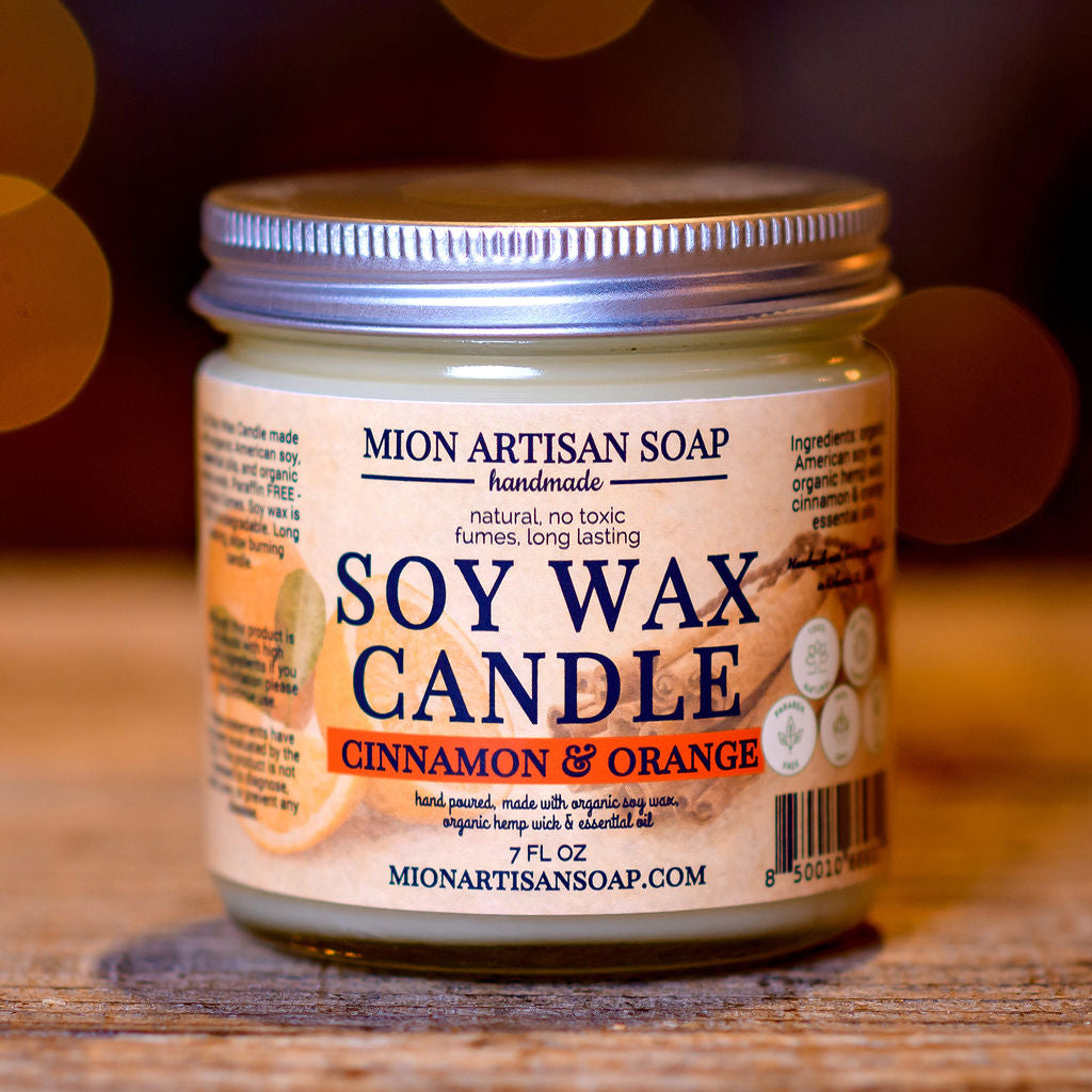 Cinnamon and Orange Soy Wax Candle | Long Lasting | 100% Natural