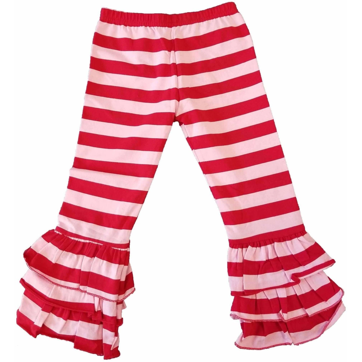Stripes Triple Ruffle Pants
