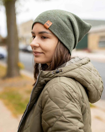 Patented H Stitch Cuffed Beanie, Forest Green