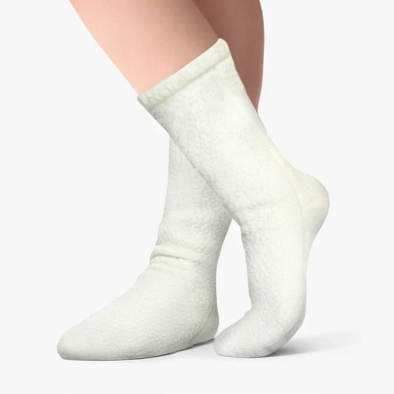 Polar Feet Supersoft Fleece Socks - Cream