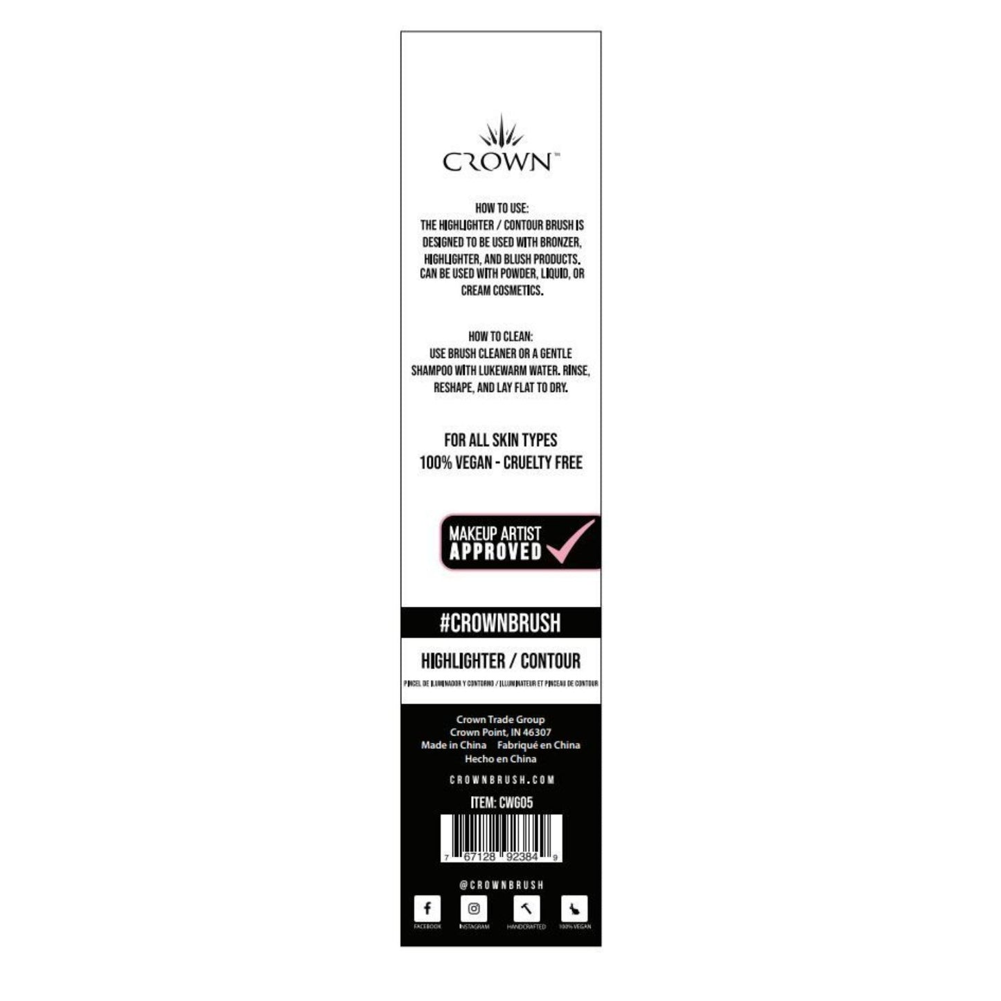 CWG05- HIGHLIGHTER/CONTOUR BRUSH
