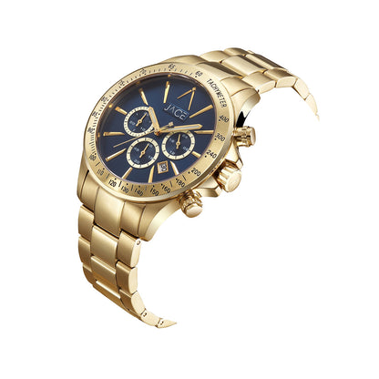 "KILIMANJARO" MEN`S CHRONOGRAPH METAL BAND WATCH