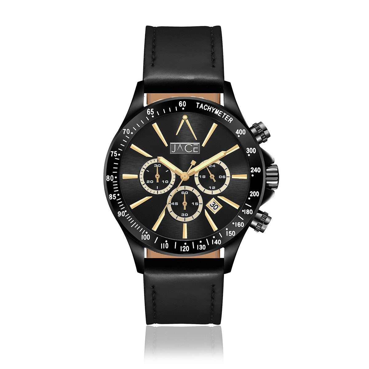 "DHAKA" MEN`S LEATHER BAND CHRONOGRAPH WATCH