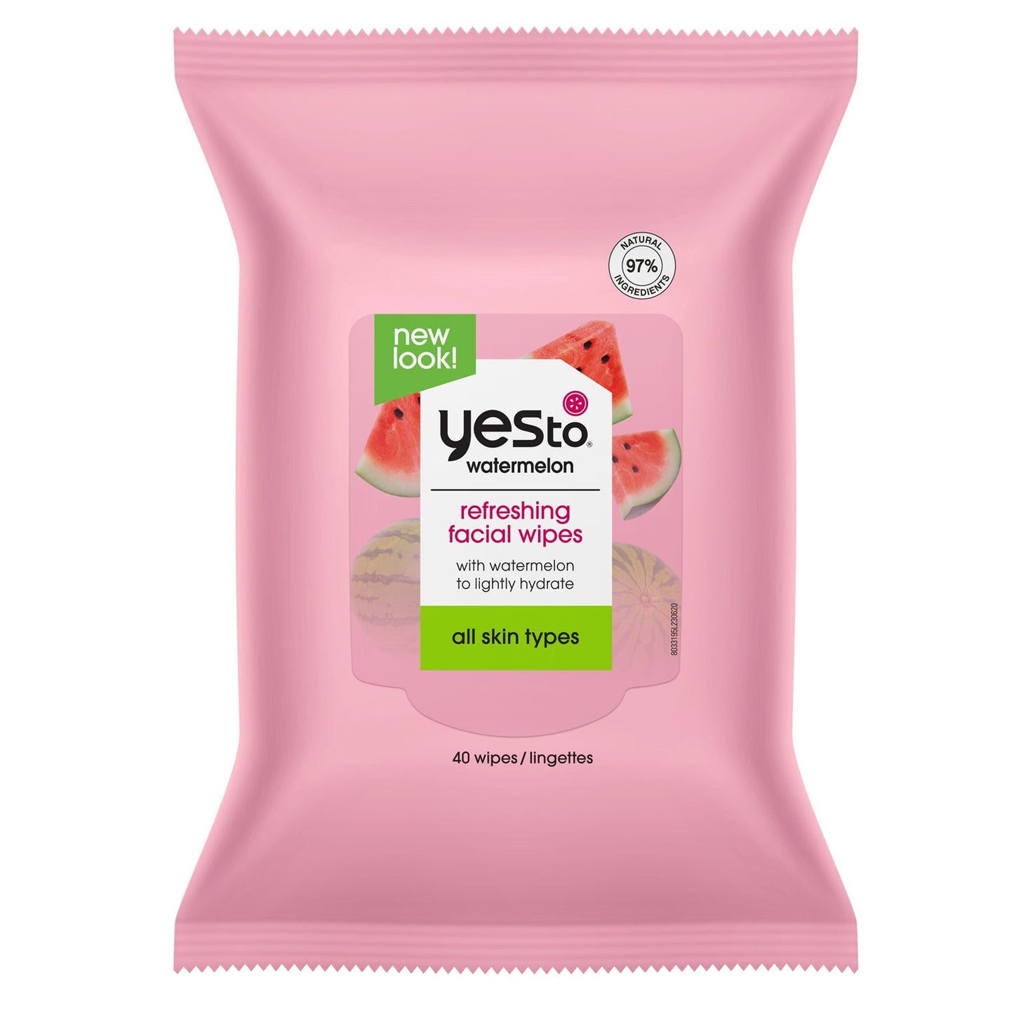 watermelon refreshing facial wipes with watermelon to lightly hydrate all skin types - 40 ct