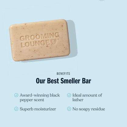 Grooming Lounge Our Best Smeller Exfoliating Body Bar - Black Pepper Body Bar For Men