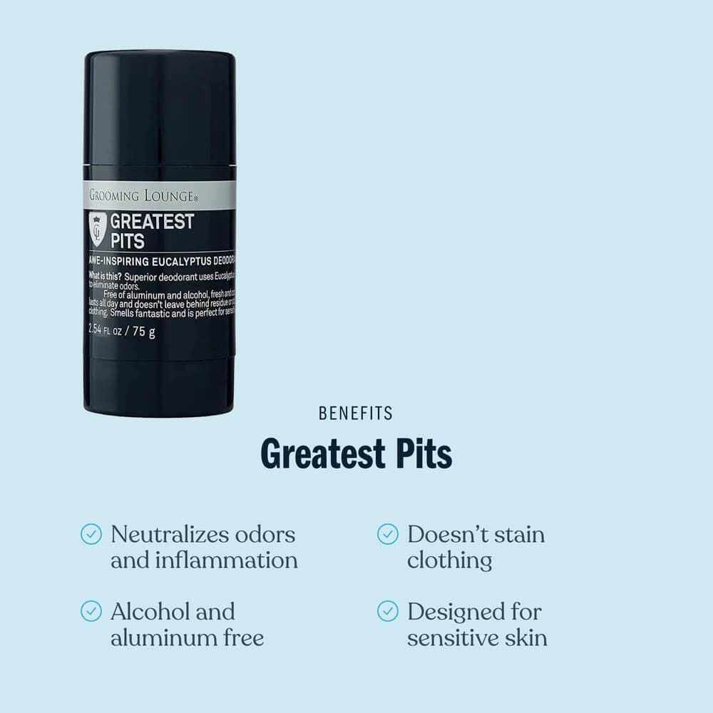 Grooming Lounge Greatest Pits Deodorant - Aluminum & Alcohol-Free Deodorant