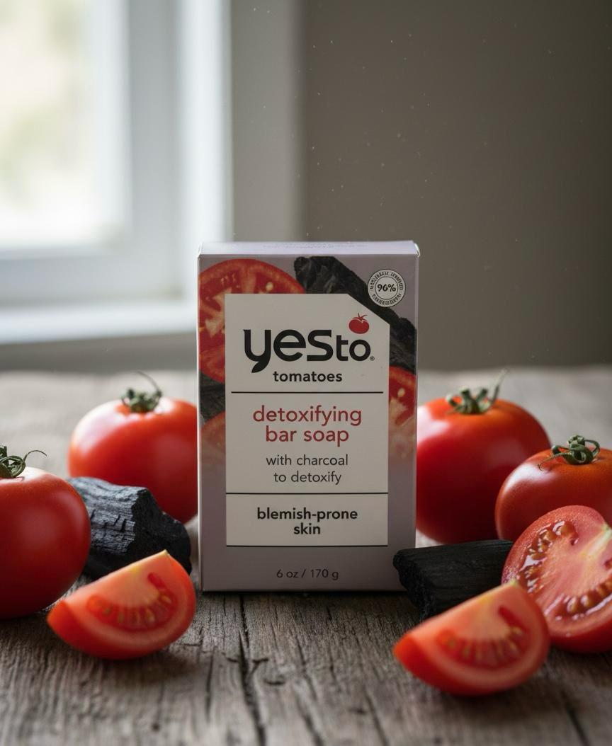 tomatoes clear skin detoxifying charcoal bar soap