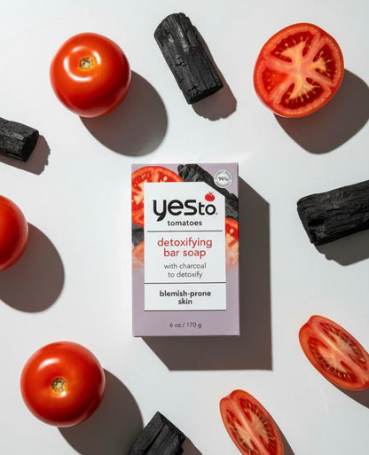 tomatoes clear skin detoxifying charcoal bar soap