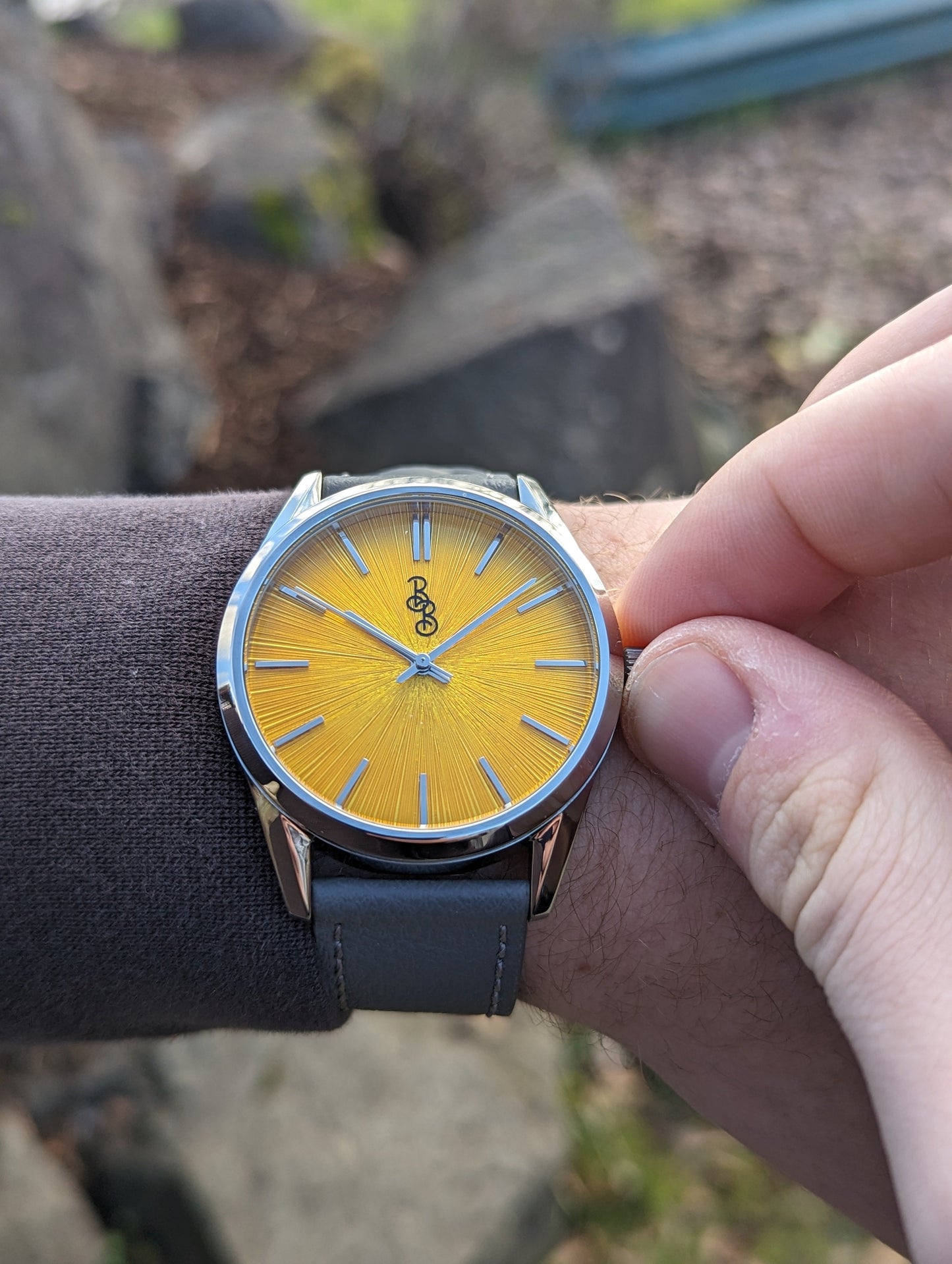 Yellow Sunburst Watch