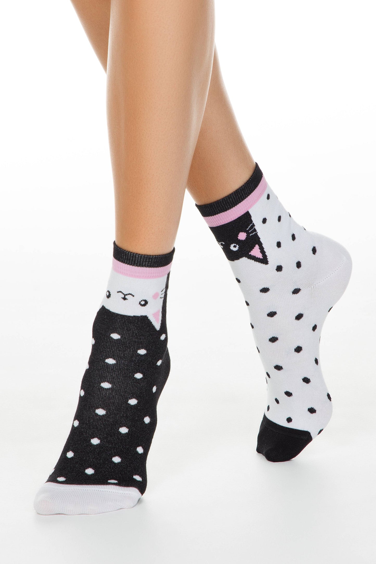 Socks Cotton Conte Happy 174 - Cats