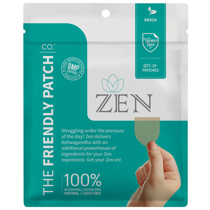 Relax & Let Go Zen Stress Patches with Ashwagandha, L-Theanine, GABA - 28 Patches