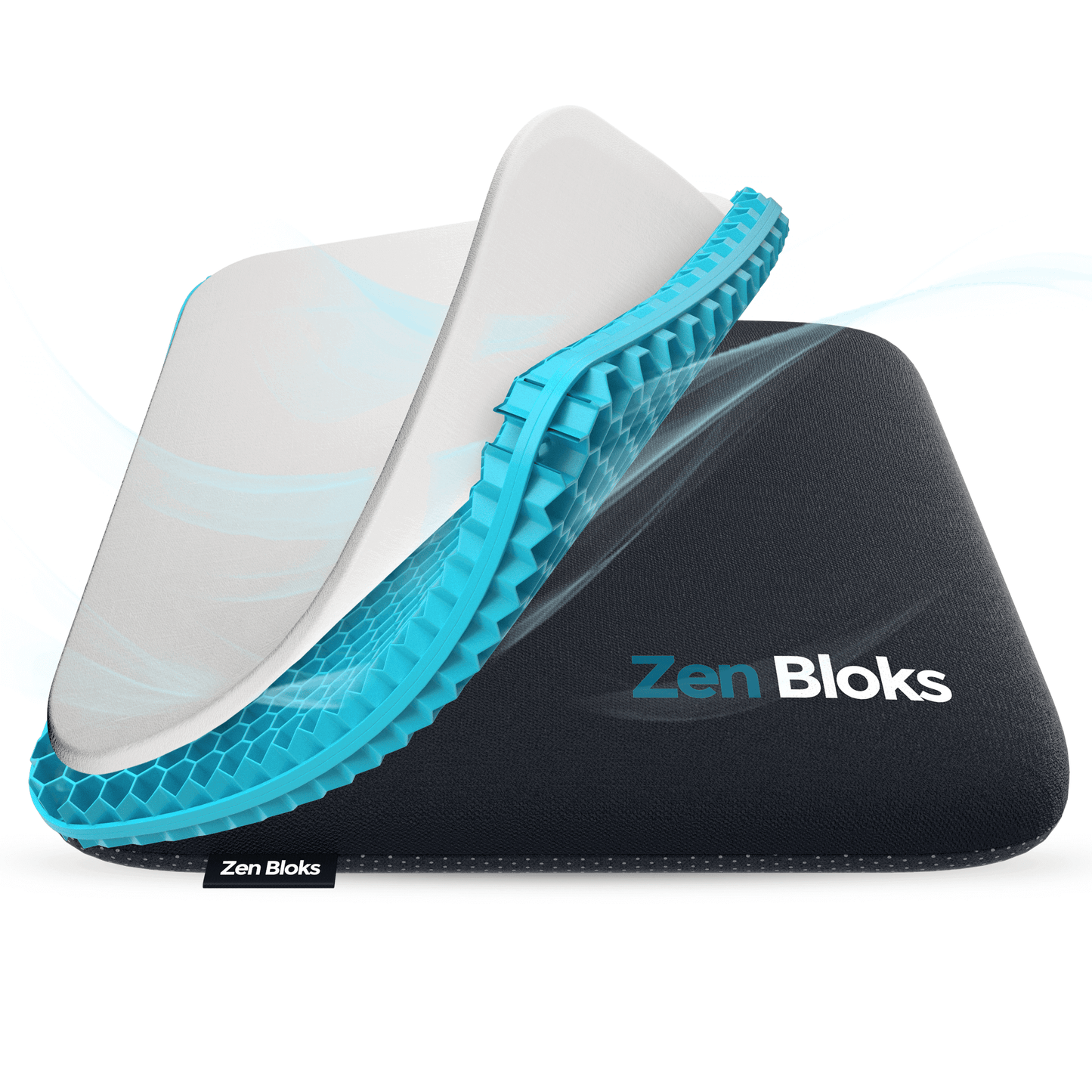 ZenBloks XL Gel Seat Cushion  – Sitting Comfort for Office, Car, Truck, and Gaming Chairs
