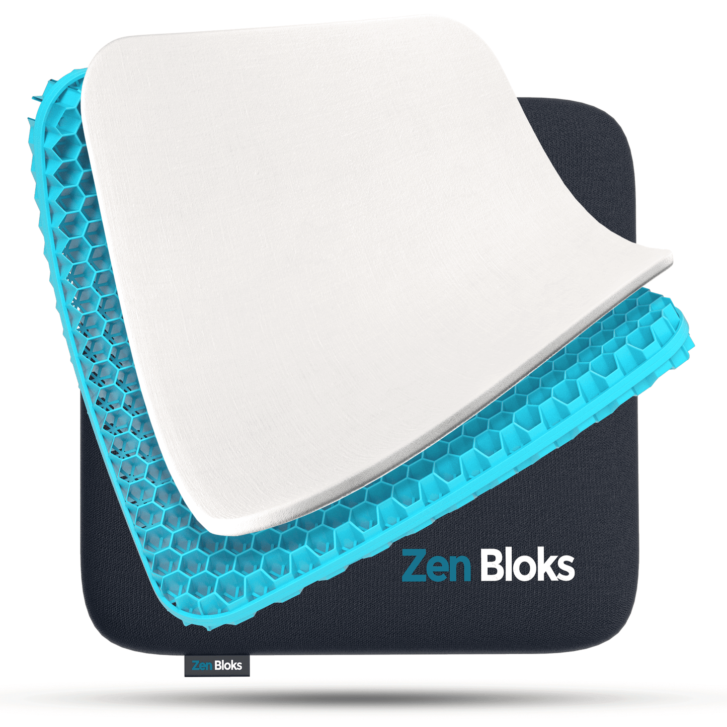 ZenBloks XL Gel Seat Cushion  – Sitting Comfort for Office, Car, Truck, and Gaming Chairs