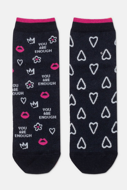 Socks Cotton Conte Happy 373 - You Are Enough