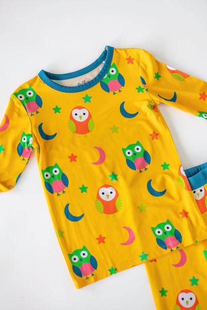 Twilight Hoots Two-Piece Pajama Set