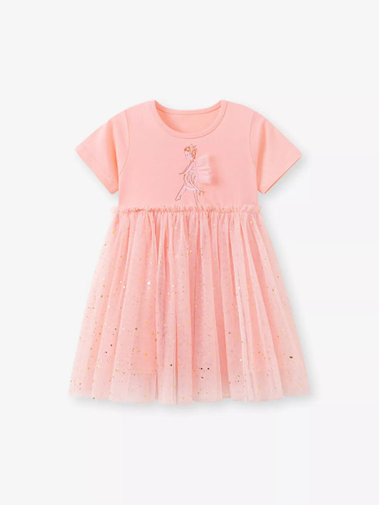 Children's Ballerina Short Sleeve Tulle Dress