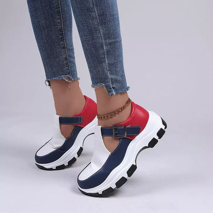 Round Toe Platform Sneakers