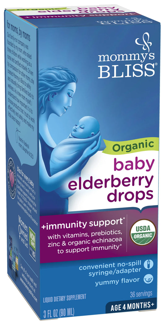 Mommy's Bliss Elderberry Immunity Drops for Babies (Pack of 3)