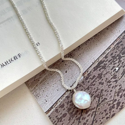 925 Sterling Silver Pearl Necklace