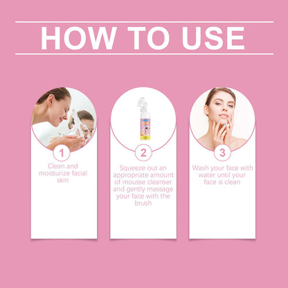 OUHOE Kojic Acid Turmeric Mousse Cleanser Moisturizes And Locks Water Temperature And Cleanses Clear And Clear Skin Foam Cleanser
