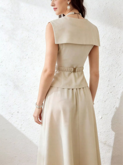Sleeveless Top and Midi Skirt Set