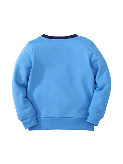 Children's Shark Print Crew Neck Sweatshirt