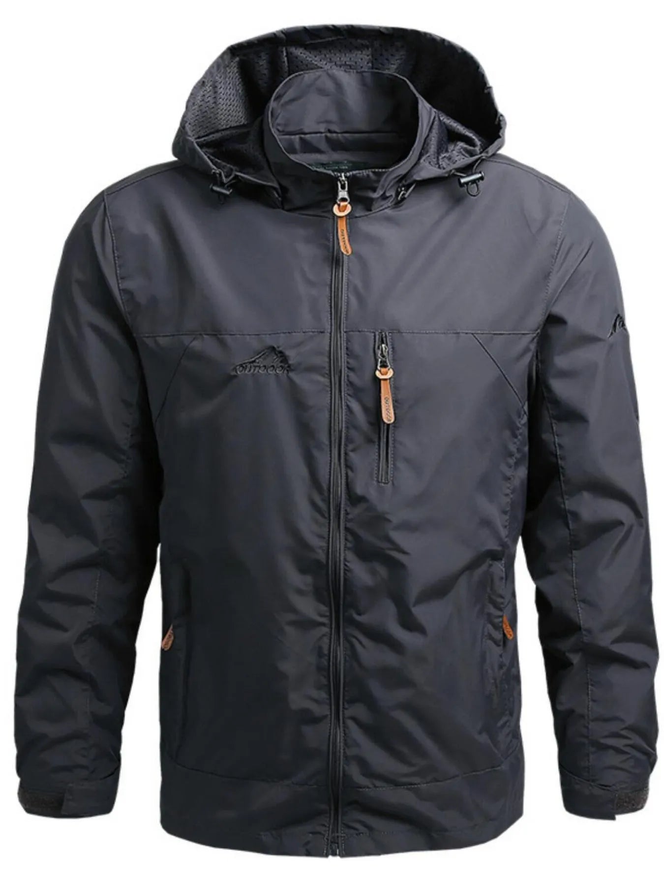 Men's Plus Size Outdoor Windproof Hooded Jacket