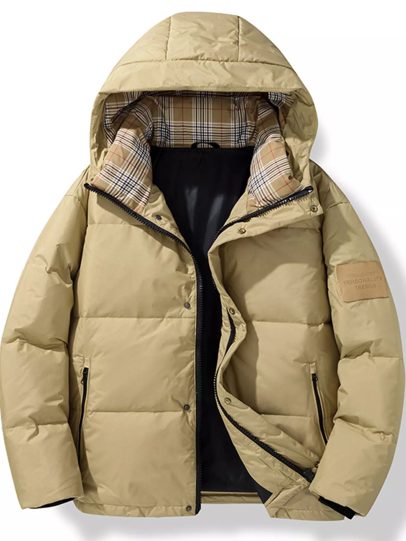 Men's Plus Size Warm Padded Hooded Down Puffer Jacket