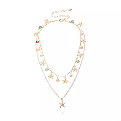 Starfish Charm Double Layered Necklace