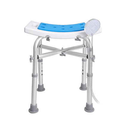 VEVOR Shower Chair For Inside Shower, Adjustable Height Shower Stool With Crossbar Support, Shower Seat For Shower Tub, Non-Slip Bench Bathtub Stool Seat For Elderly Disabled Adults Handicap, 500 Lbs
