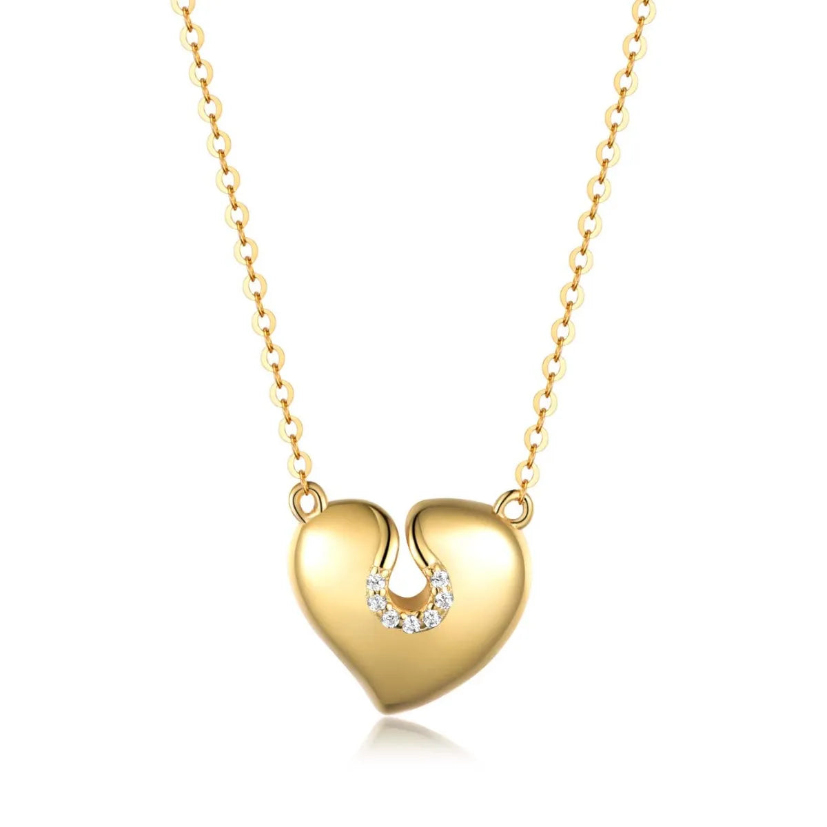 Moissanite 925 Sterling Silver Heart Necklace