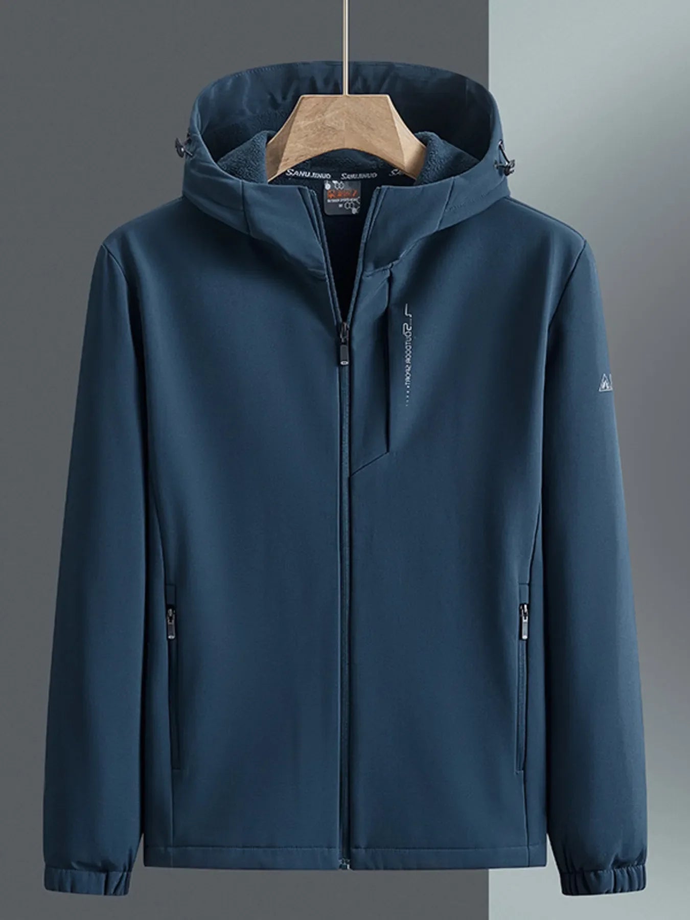 Men's Plus Size Casual Hooded Windproof Jacket