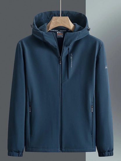 Men's Plus Size Casual Hooded Windproof Jacket
